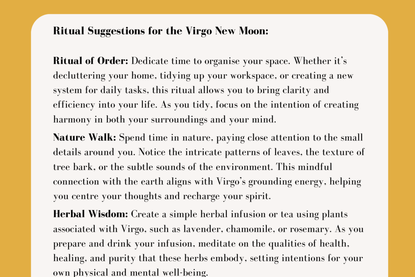 New Moon in Virgo Guide FREE