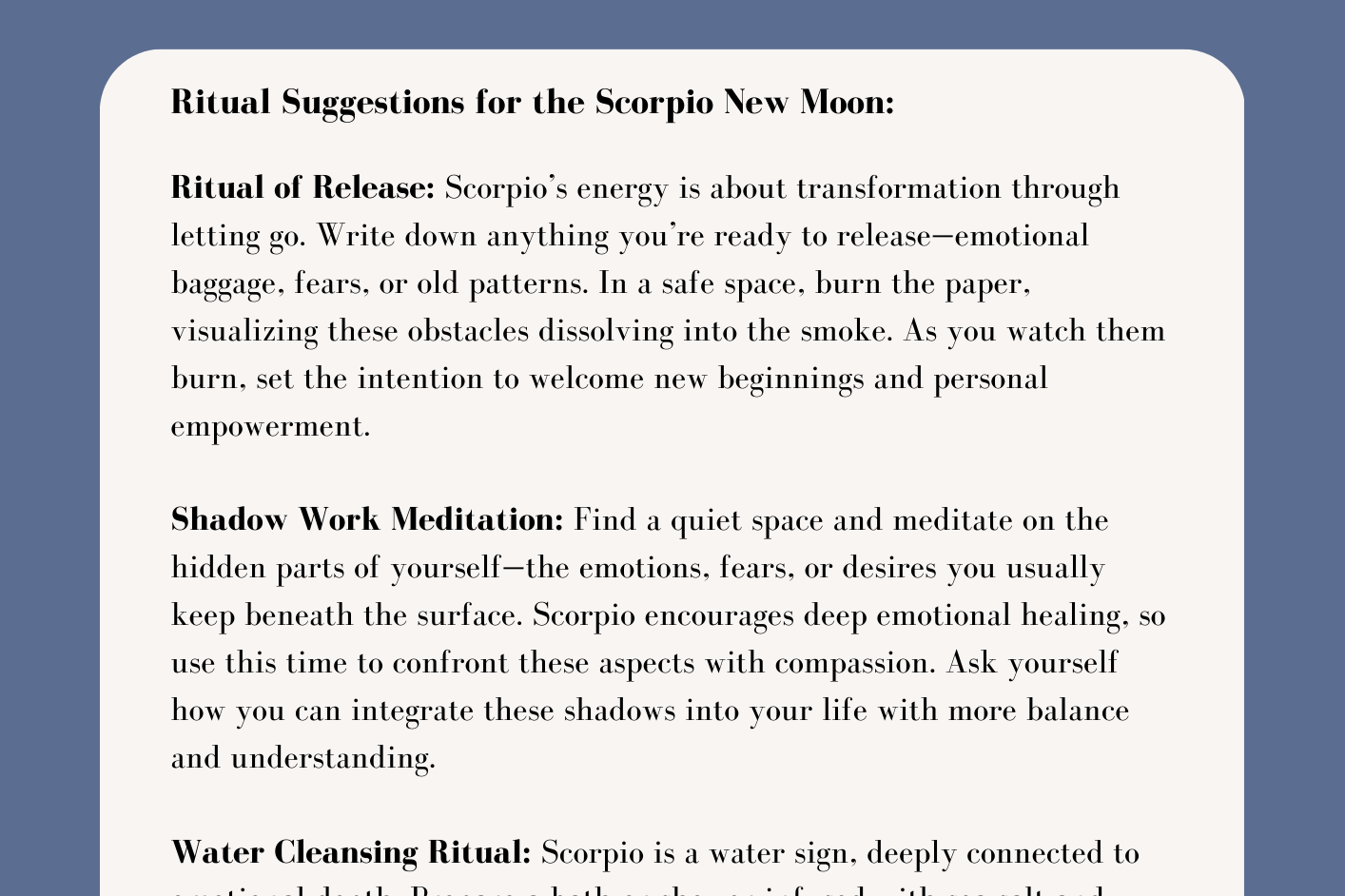 New Moon in Scorpio Guide FREE