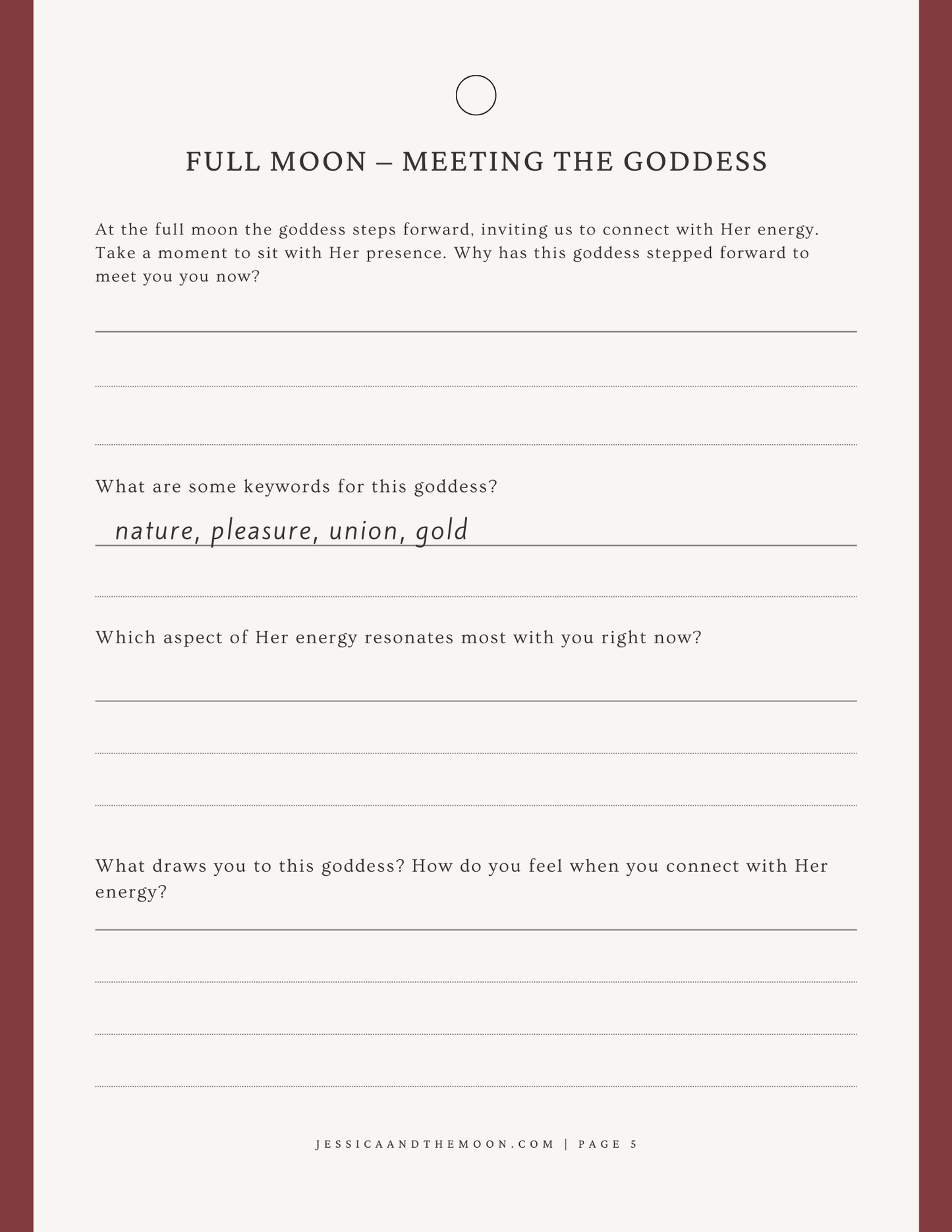 Goddess Workbook: Freyja