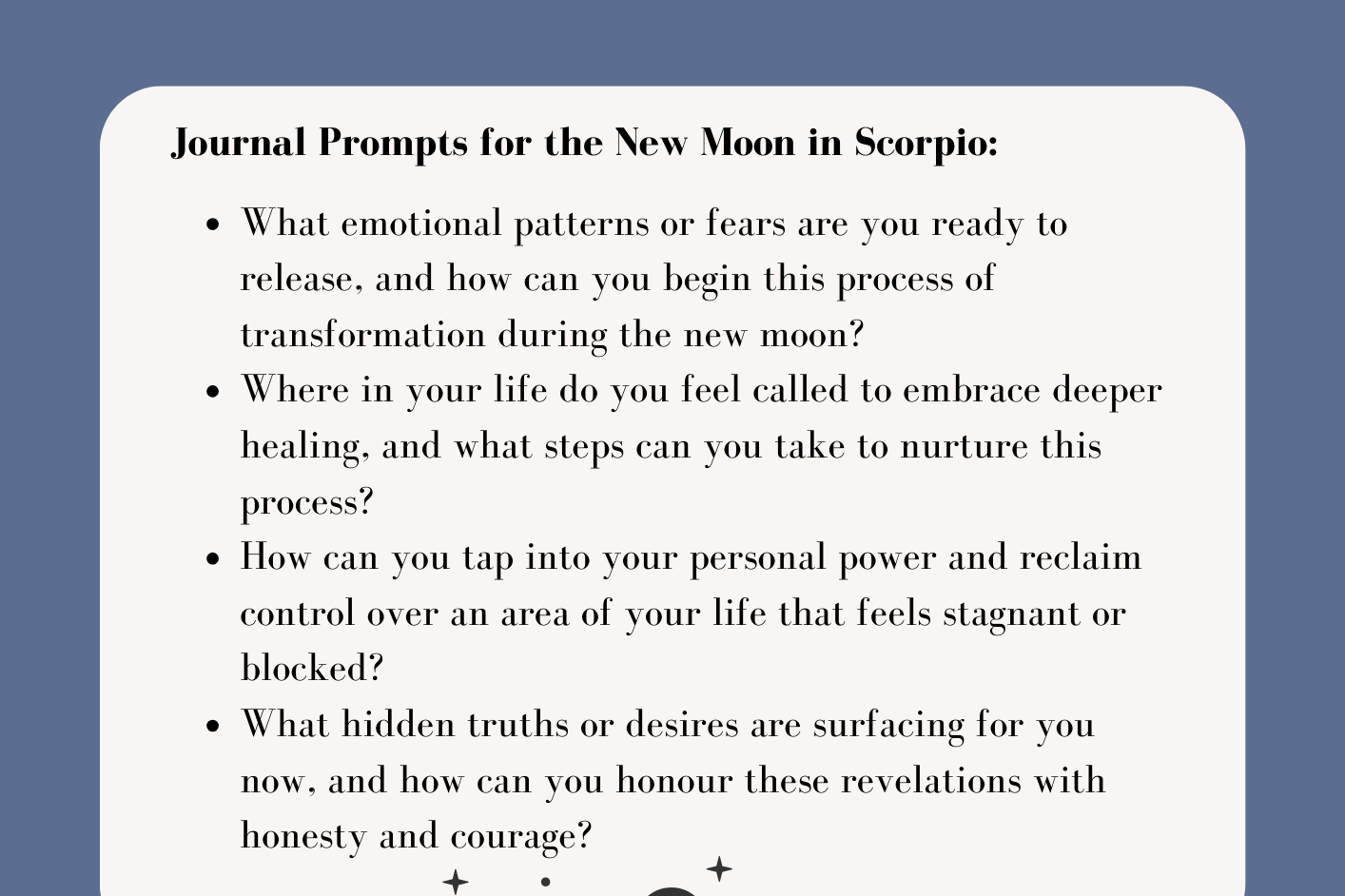 New Moon in Scorpio Guide FREE