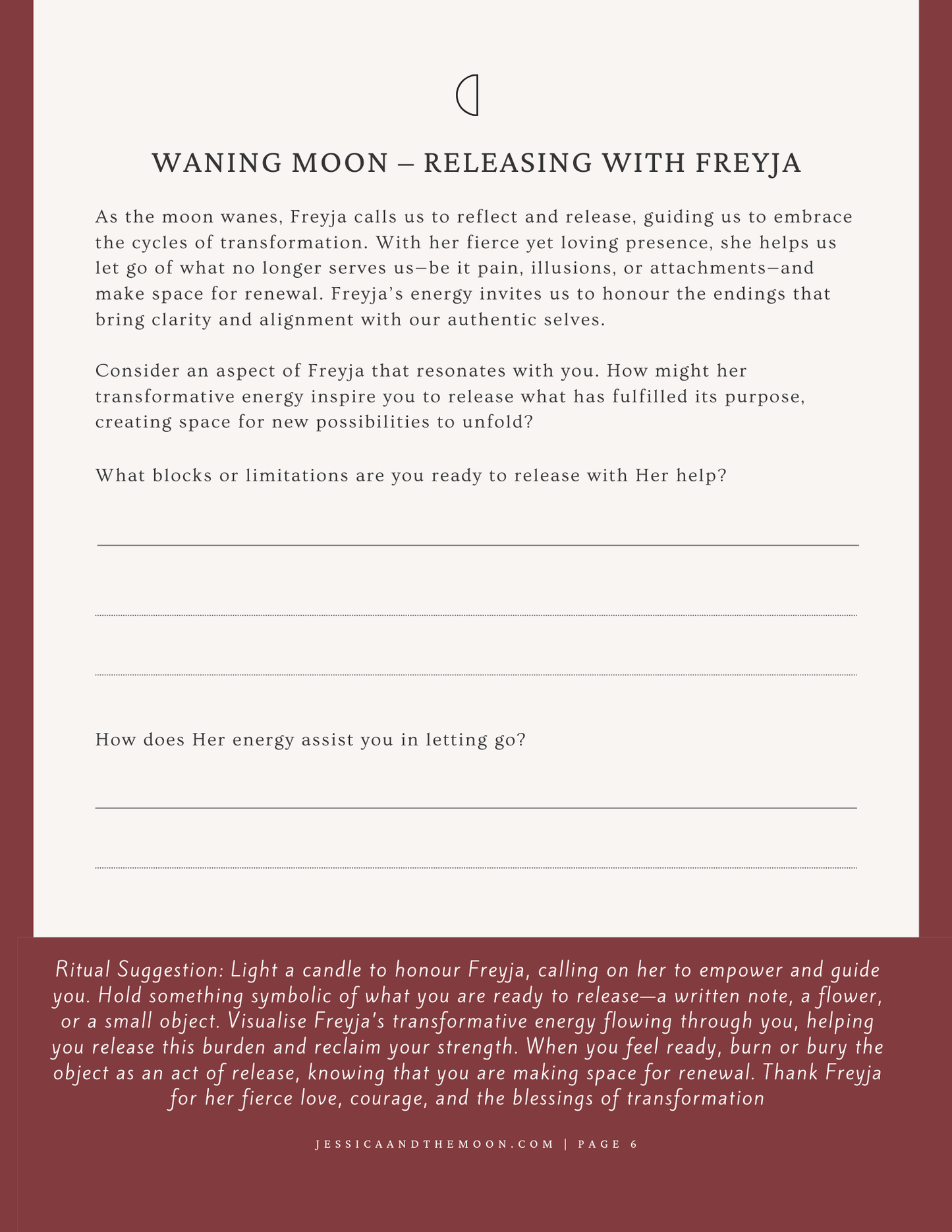 Goddess Workbook: Freyja